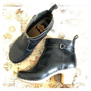 Black Swedish Hasbeen Buckle Booties